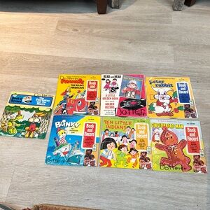 7 Peter Pan Vintage storybooks/ 45 records